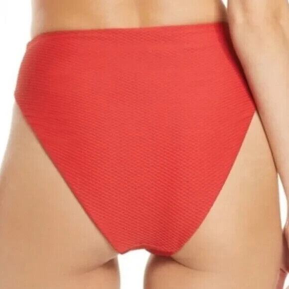 Chelsea28 NWT Red Easy Retro High Waist Bikini Bottoms Size XS - Picture 2 of 6
